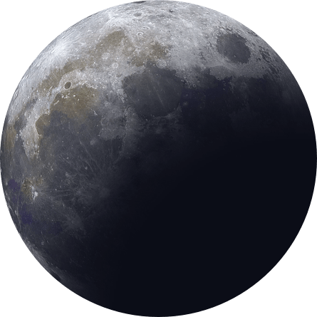 Rotating photo of the selected moon or planet